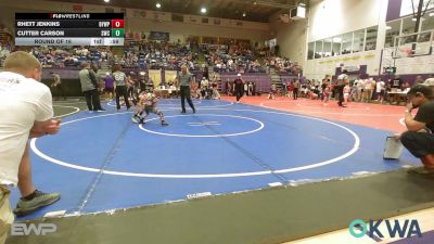 46 lbs Round Of 16 - Rhett Jenkins, Beggs Youth Wrestling Program vs Cutter Carson, Salina Wrestling Club