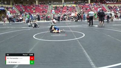 49 lbs Quarterfinal - Rhett Kromer, Carroll Wrestling Club vs Maverick Fernandez, Dodge City Wrestling Academy