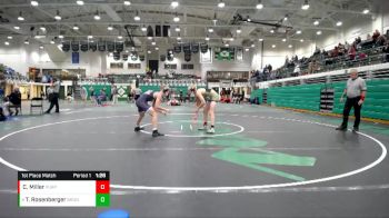 152 lbs 1st Place Match - Thomas Rosenberger, Brownsburg vs Canaan Miller, Purdue Polytechnic