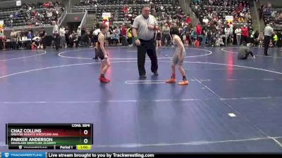 65 lbs Cons. Semi - Parker Anderson, Siouxland Wrestling Academy vs Chaz Collins, Greater Heights Wrestling-AAA