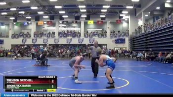 157 lbs Champ. Round 3 - Trenton Gatchell, ALLEN EAST vs Broderick Barth, FREMONT ROSS