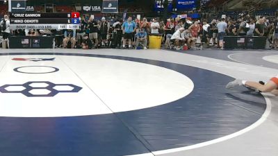113 lbs Cons. Quarters - Cruz Gannon, Iowa vs Niko Odiotti, Illinois