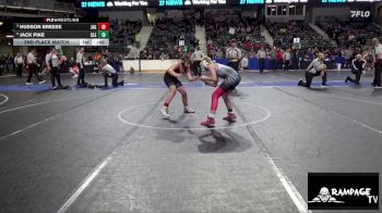 110 lbs 2nd Place Match - Jack Pike, Clearwater vs Hudson Breese, Jaguar