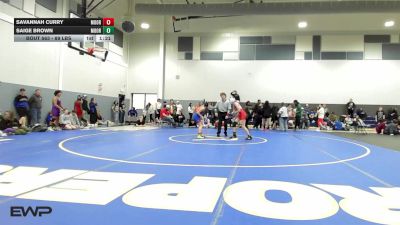 89 lbs Final - Savannah Curry, Moore Middle vs Saige Brown, Moore Middle