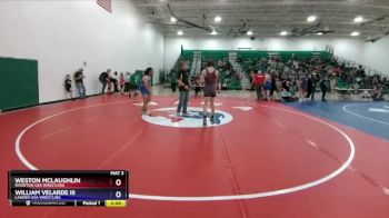 165 lbs Cons. Round 1 - Weston McLaughlin, Riverton USA Wrestling vs William Velarde Iii, Lander USA Wrestling