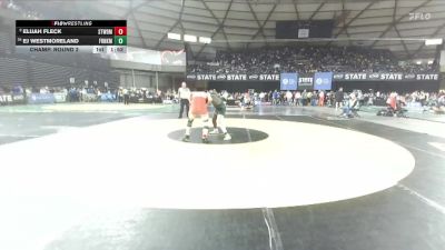 Boys 3A 190 lbs Champ. Round 2 - EJ Westmoreland, Franklin vs Elijah Fleck, Stanwood