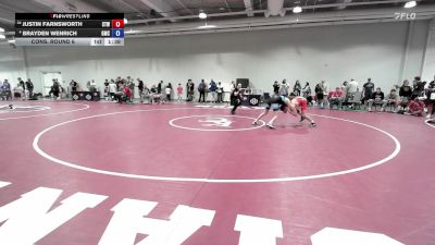 51 lbs Cons. Round 6 - Justin Farnsworth, Steller Trained Wrestling vs Brayden Wenrich, Grit Mat Club