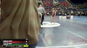 107 lbs Quarterfinal - Jake Glaser, Dickinson vs Max Glaser, Dickinson