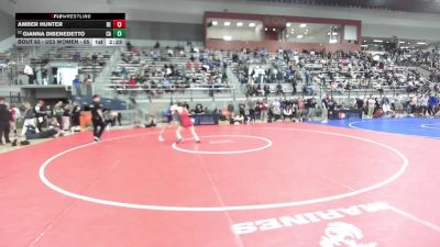 U23 Women - 65 lbs Champ. Round 2 - Amber Hunter, DE vs Gianna DiBenedetto, CA