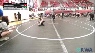 61 lbs Consi Of 4 - Legend Ramsey, Del City Little League Wrestling vs Maximus Crawford, Southmoore SaberCats Wrestling