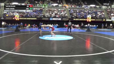 133 lbs Quarterfinal - Jacob Blair, Arcadia vs Jake Craig, Southern Me