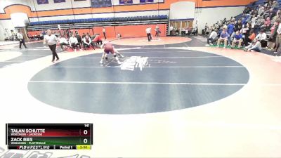 141 lbs Champ. Round 2 - Zack Ries, Wisconsin - Platteville vs Talan Schutte, Wisconsin - Lacrosse