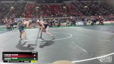 4A 152 lbs Cons. Round 3 - Porter Dansie, Blackfoot vs Rowen Crone, Twin Falls