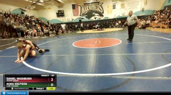 157 lbs Semifinal - Daniel Washburn, Mount Baker vs Koen Knutson, Lake Stevens