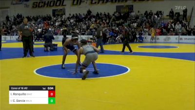 123 lbs Consi Of 16 #2 - Isaac Ronquillo, Bakersfield vs Christian Garcia, Walnut