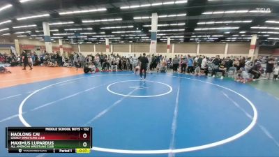 132 lbs Round 2 - Haolong Cai, Legacy Wrestling Club vs Maximus Lupardus, All American Wrestling Club