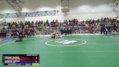 110 lbs Champ. Round 1 - Tiffany Yanagi, Mt. San Antonio College vs Sabrina Garcia, Cerritos College