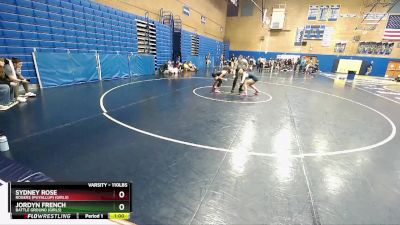 110lbs Cons. Round 4 - Jordyn French, Battle Ground (Girls) vs Sydney Rose, Rogers (Puyallup) (Girls)