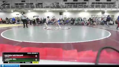 126 lbs Cons. Round 2 - Hayden Weitekamp, Indiana vs Carson Hill, Indiana