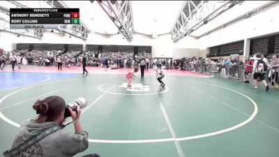 55-T lbs 3rd Place - Anthony Benedetti, Power Half Wrestling Academy vs Rory Collins, Renegade