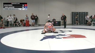 92 kg Cons. Sub-quarters - Lucas Nance, Illinois vs Seer Godwise, Contenders Wrestling Academy