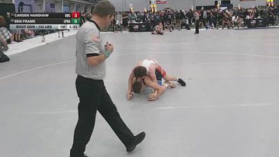 132 lbs Champ. Rd Of 32 - Carsen Hanshaw, Beatrice Wrestling Club vs Ben Frame, Great Plains Wrestling Academy