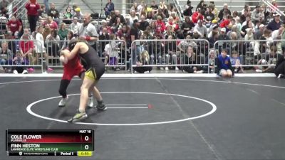 95 lbs Quarterfinal - Finn Heston, Lawrence Elite Wrestling Club vs Cole Flower, Plainville