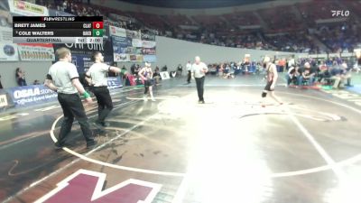 2A/1A Boys 113 Quarterfinal - Cole Walters, Oakridge Boys vs Brett James, Clatskanie Boys