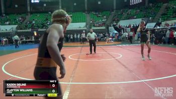 5A 144 lbs Quarterfinal - Clayton Williams, Leeds vs KADEN DELINE, Alexandria HS