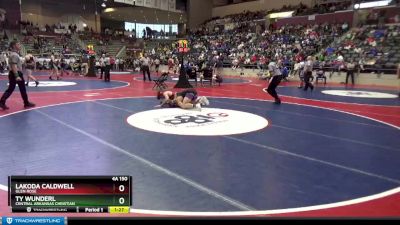 4A 150 lbs Semifinal - Lakoda Caldwell, Glen Rose vs Ty Wunderl, Central Arkansas Christian