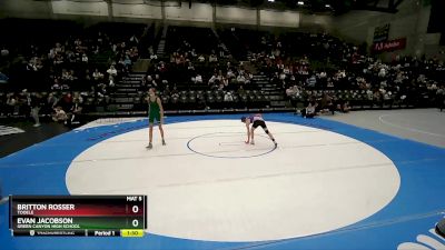 129 lbs Champ. Round 2 - Evan Jacobson, Green Canyon High School vs Britton Rosser, Tooele