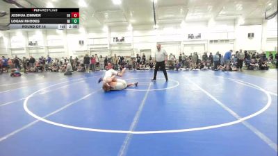 E-132 lbs Round Of 16 - Joshua Zimmer, OH vs Logan Rhodes, MI