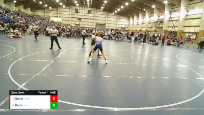 144 lbs Cons. Semi - Isaac Baker, Wasatch vs Jackson Beck, Lehi