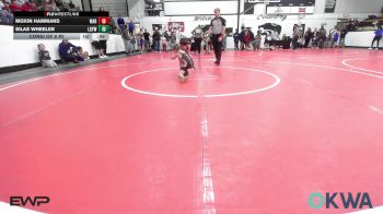 52 lbs Consi Of 8 #2 - Moxin Hammans, Warner Eagles Youth Wrestling vs Silas Wheeler, Locust Grove Youth Wrestling