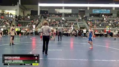 100 lbs Cons. Round 4 - Easton Garrah, MWC Wrestling Academy vs Braden Anderson, Siouxland Wrestling Academy