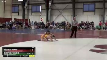184 lbs Champ. Round 1 - Sampson Wilkins, Castleton University vs Charles Maloy, Western New England University