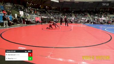 77 lbs Consi Of 8 #2 - Rylan Sandoval, Cowboy Wrestling Club vs Zy'ion Martin, Maize