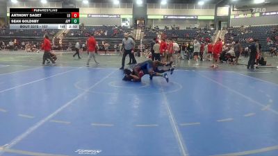 157 lbs Cons. Round 3 - Sean Goldsby, Shorter vs Anthony Saget, Liberty U
