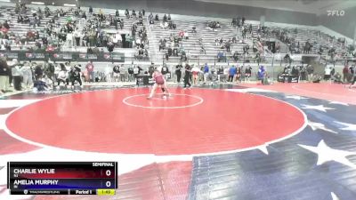 53 lbs Semifinal - Charlie Wylie, NJ vs Amelia Murphy, IN