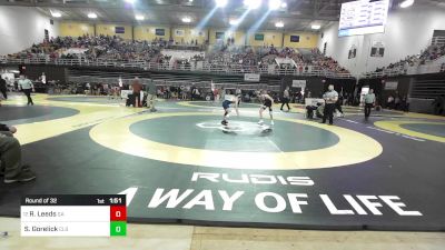 132 lbs Round Of 32 - Robert Leeds, Germantown Academy vs Spear Gorelick, Charlotte Latin School