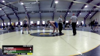 184 lbs Cons. Round 3 - Drew Linciome, Ohio University vs Kyle Snider, Unattached-Kent State