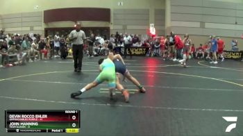 112 lbs Round 1 (6 Team) - Devin Rocco Ehler, Untouchables Purple vs John Manning, Team Illinois