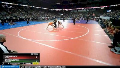 D1-132 lbs Semifinal - Tyson Peach, Milton vs Bryan Winans, Kaukauna