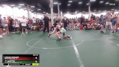 130 lbs Round 2 (4 Team) - Ty Barton, U2 Upstate Uprising 2.0 vs Logan Podany, Revolution Elite