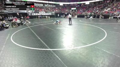 Girls 120 lbs Champ. Round 1 - Aspen Gelo, Prairie Du Chien-Girls vs Mary Prescott, Hudson-Girls