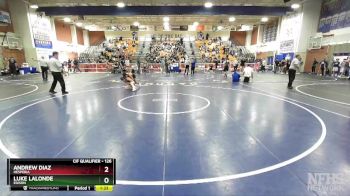 126 lbs Quarterfinal - Luke LaLonde, Edison vs Andrew Diaz, Hesperia