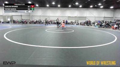 110 lbs Quarterfinal - Carlos Sparks, OK Elite 14U 2 vs Tatum Garcia, Full Circle 14U