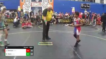 92 lbs Quarterfinals (8 Team) - Jayden Denson, Iowa Elite vs Bryce Siem, The Funky Singlets Yellow