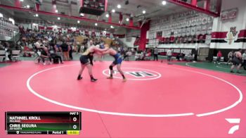 195 lbs Cons. Round 3 - Nathniel Kroll, Millikan vs Chris Segura, JW North