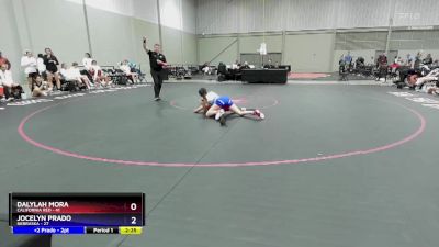 95 lbs Placement Matches (8 Team) - Dalylah Mora, California Red vs Jocelyn Prado, Nebraska